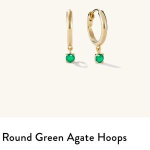 Mejuri Agate gold hoops, new, with all packaging.
